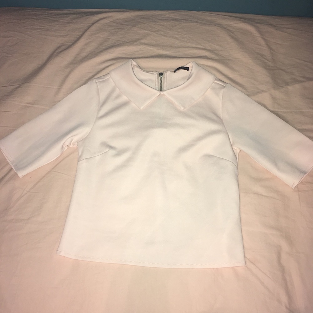 Zara Pink Collared Top